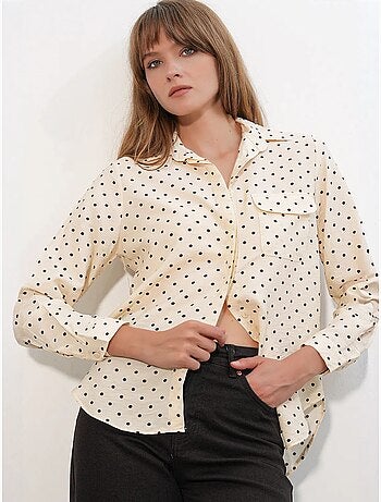 Camisa oversize tejida de lunares bdart