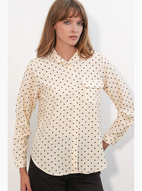 Camisa oversize tejida de lunares bdart - Kiabi Camisa oversize tejida de lunares bdart - Kiabi
