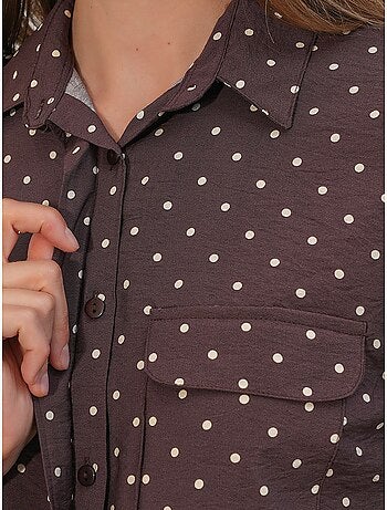 Camisa oversize tejida de lunares bdart