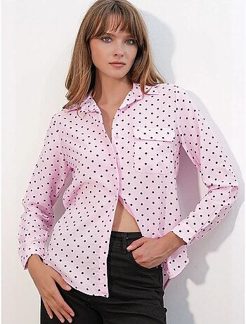 Camisa oversize tejida de lunares bdart