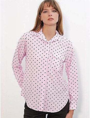 Camisa oversize tejida de lunares bdart