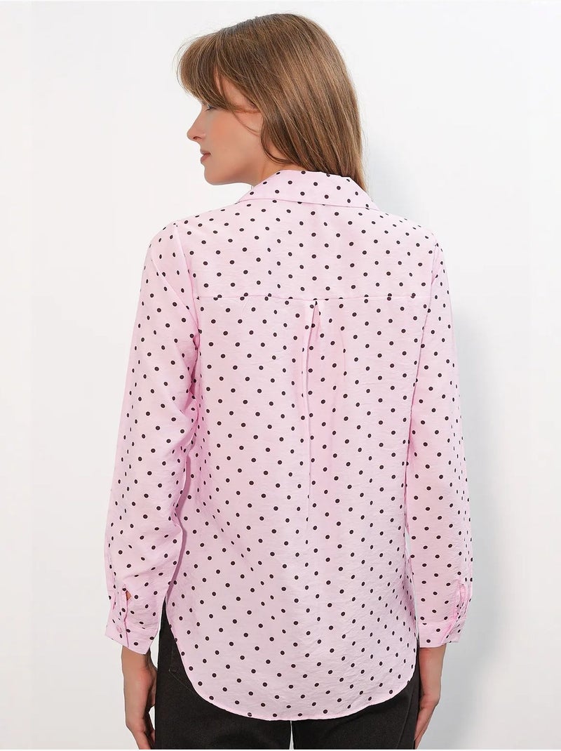 Camisa oversize tejida de lunares bdart Rosa claro - Kiabi