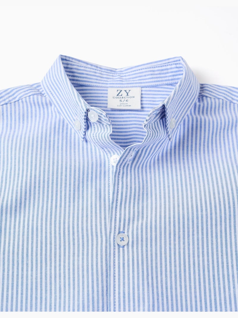 Camisa oxford a rayas Azul claro - Kiabi