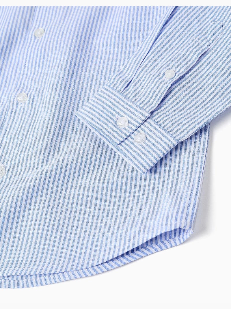 Camisa oxford a rayas Azul claro - Kiabi