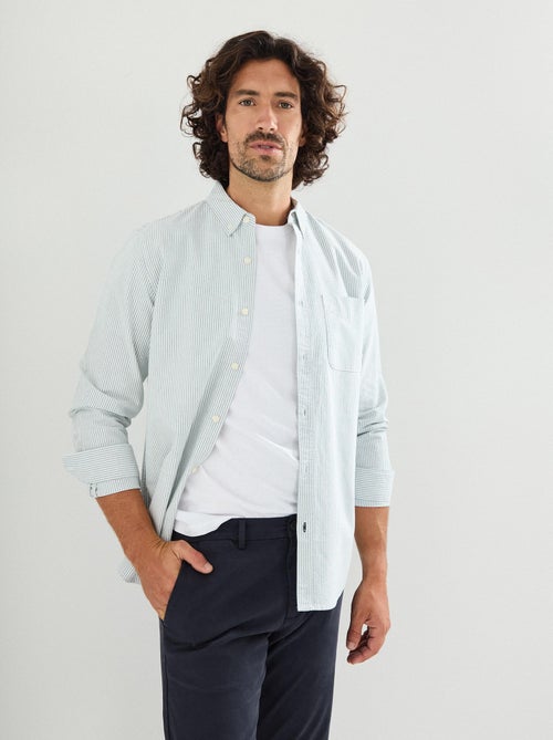 Camisa Oxford a rayas y manga larga, MO Fashion - Kiabi