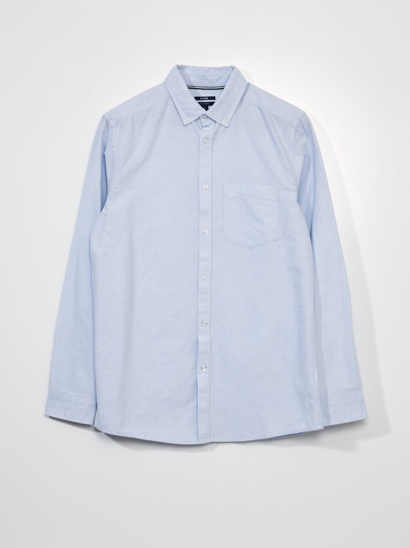 Camisa oxford AZUL - Kiabi