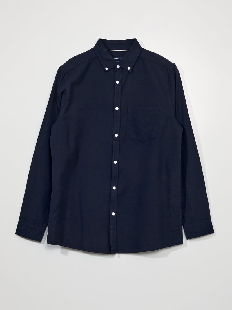 Camisa oxford AZUL - Kiabi
