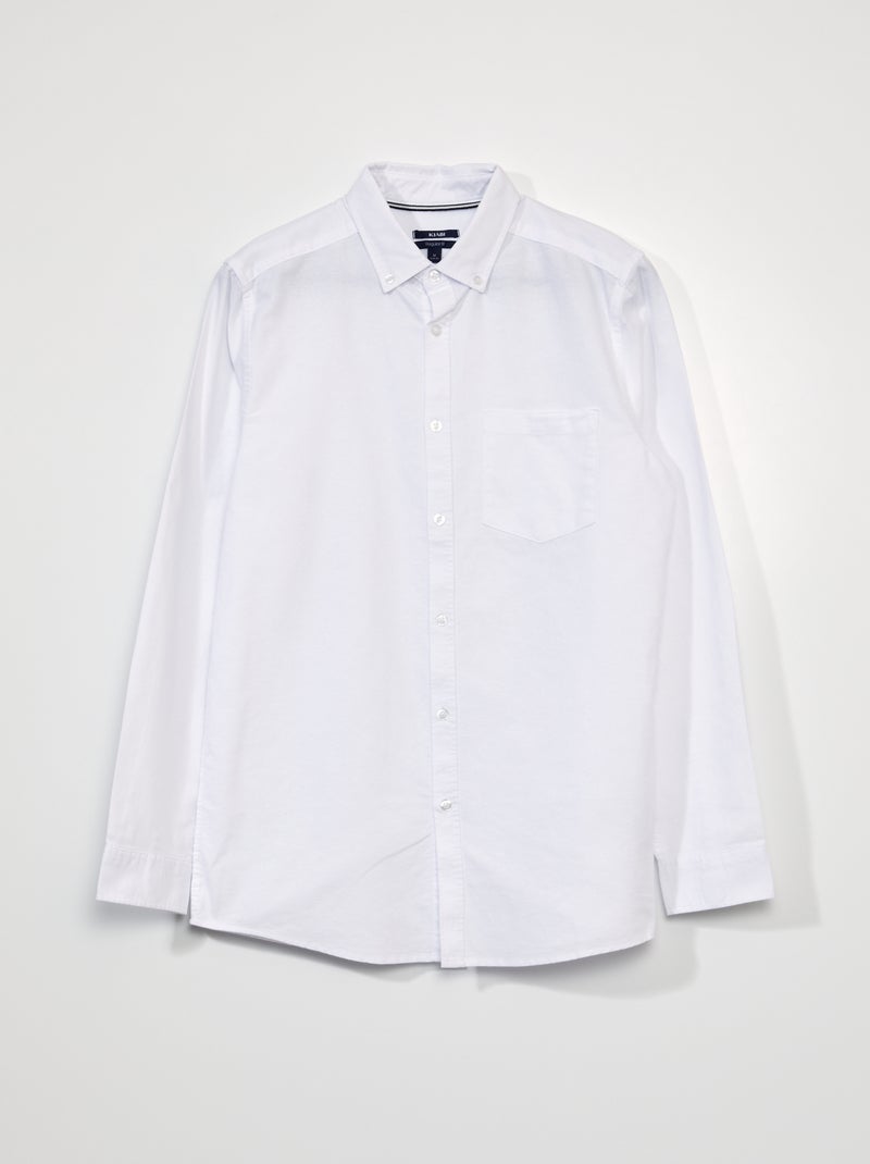 Camisa oxford blanco - Kiabi