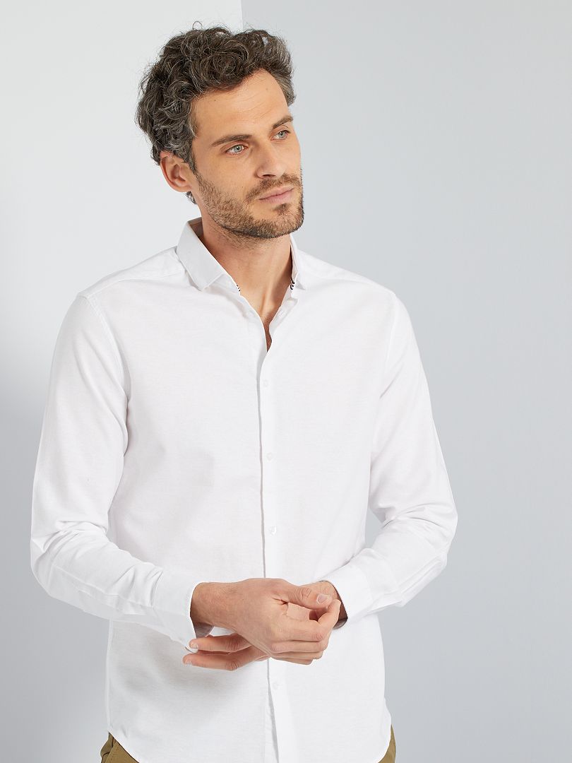 Camisa oxford Blanco - Kiabi