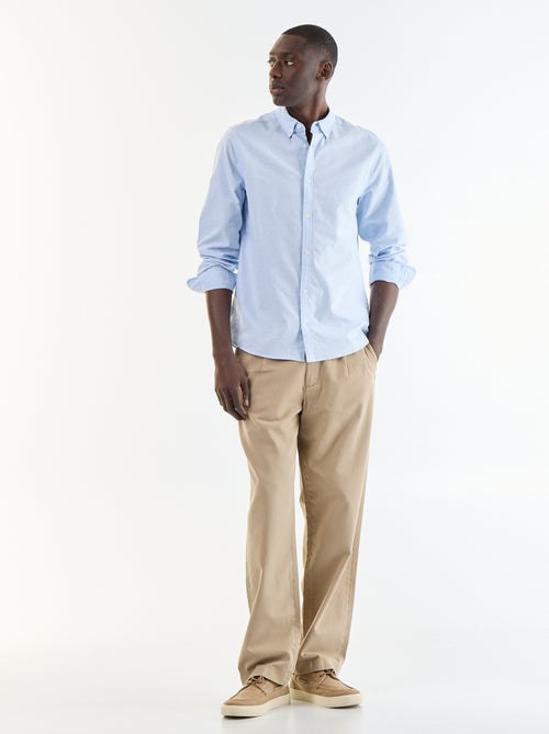 Camisa oxford con abertura abotonada - Kiabi Camisa oxford con abertura abotonada - Kiabi