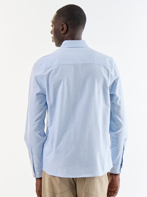 Camisa oxford con abertura abotonada - Kiabi Camisa oxford con abertura abotonada - Kiabi