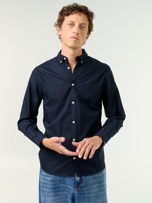 Camisa oxford con abertura abotonada - Kiabi