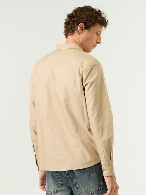Camisa oxford con abertura abotonada - Kiabi Camisa oxford con abertura abotonada - Kiabi