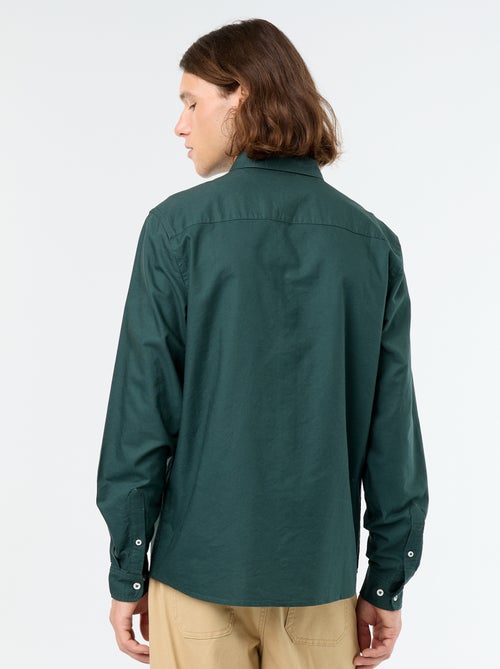 Camisa oxford con abertura abotonada - Kiabi