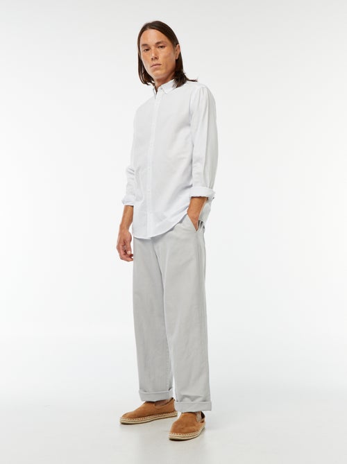 Camisa Oxford con motivo de rayas - Kiabi Camisa Oxford con motivo de rayas - Kiabi