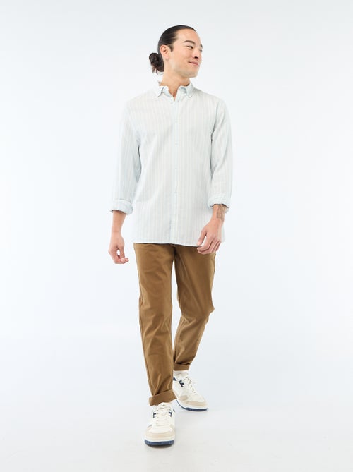 Camisa Oxford con motivo de rayas - Kiabi