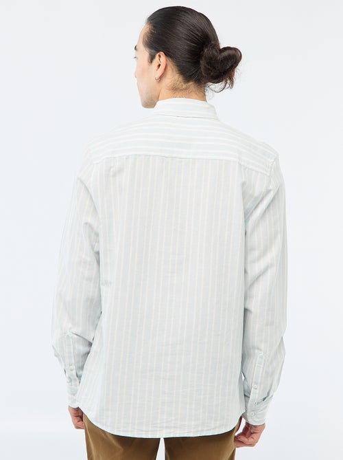 Camisa Oxford con motivo de rayas - Kiabi