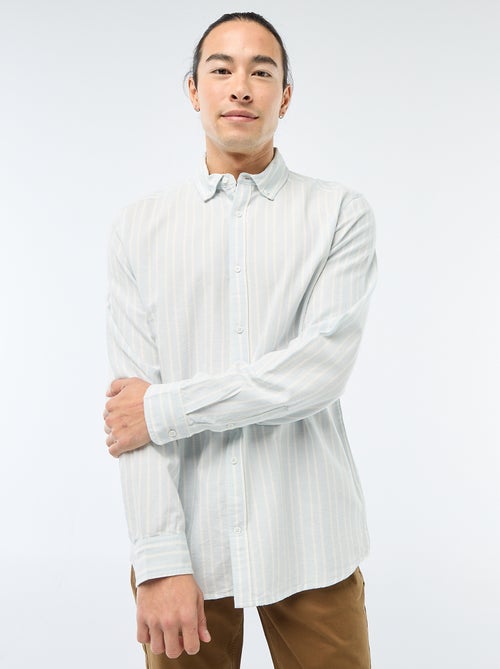 Camisa Oxford con motivo de rayas - Kiabi
