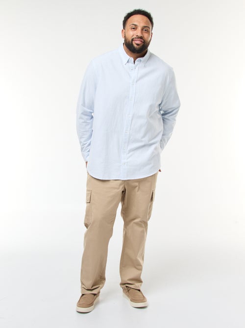 Camisa Oxford con motivo de rayas - Kiabi