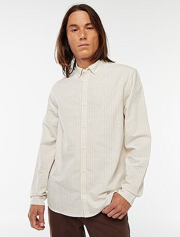 Camisa Oxford con motivo de rayas