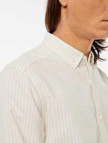 Camisa Oxford con motivo de rayas