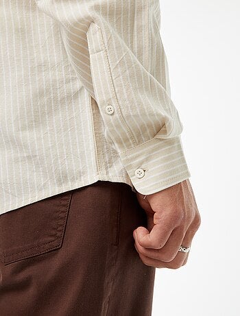 Camisa Oxford con motivo de rayas