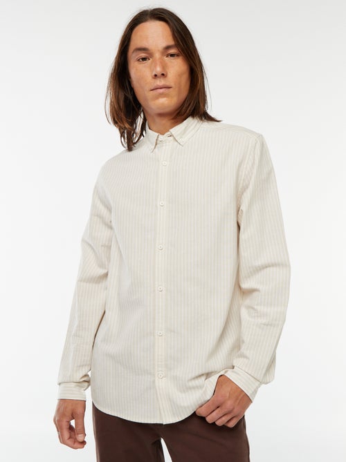 Camisa Oxford con motivo de rayas - Kiabi