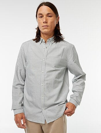 Camisa Oxford con motivo de rayas