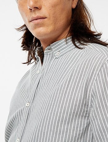 Camisa Oxford con motivo de rayas