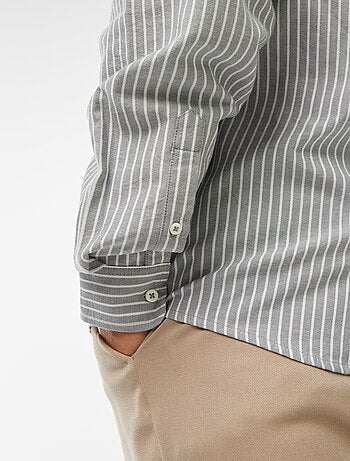 Camisa Oxford con motivo de rayas
