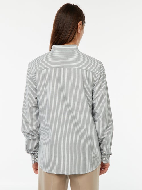 Camisa Oxford con motivo de rayas - Kiabi