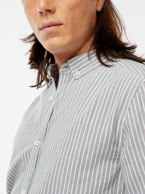Camisa Oxford con motivo de rayas - Kiabi