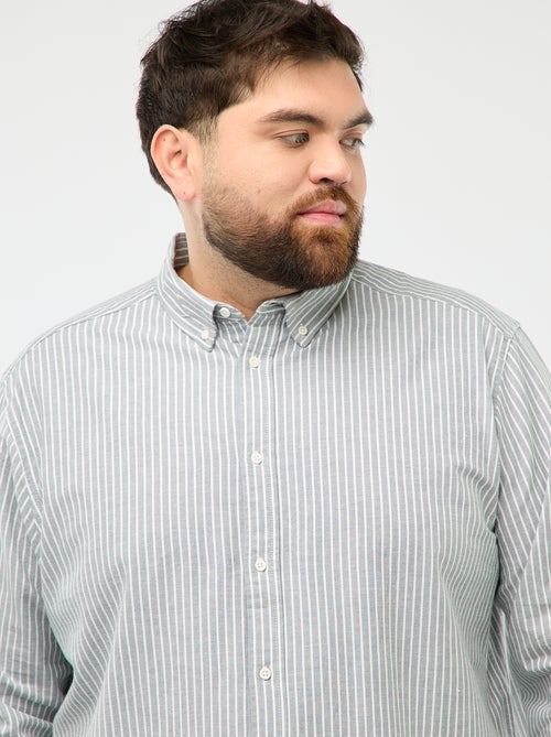 Camisa Oxford con motivo de rayas - Kiabi