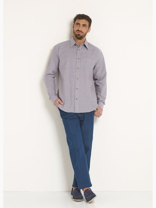 Camisa Oxford de algodón de manga larga - Afibel - Kiabi