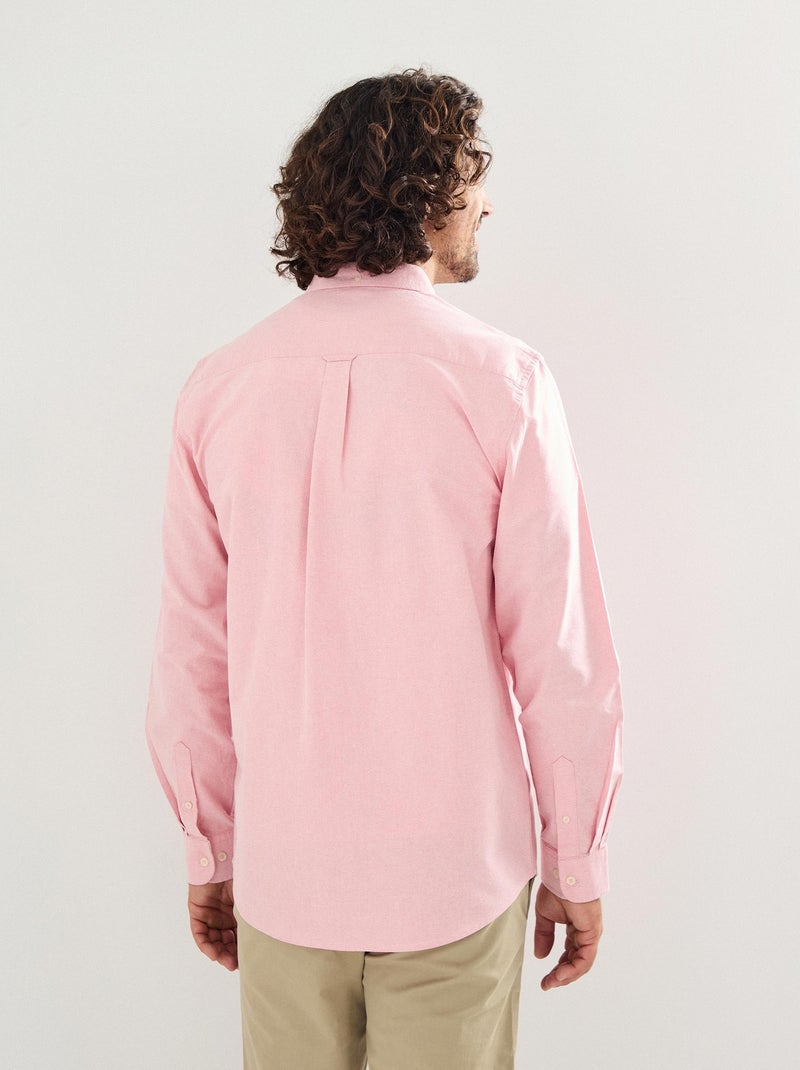 Camisa Oxford de manga larga, MO Fashion Rosa - Kiabi