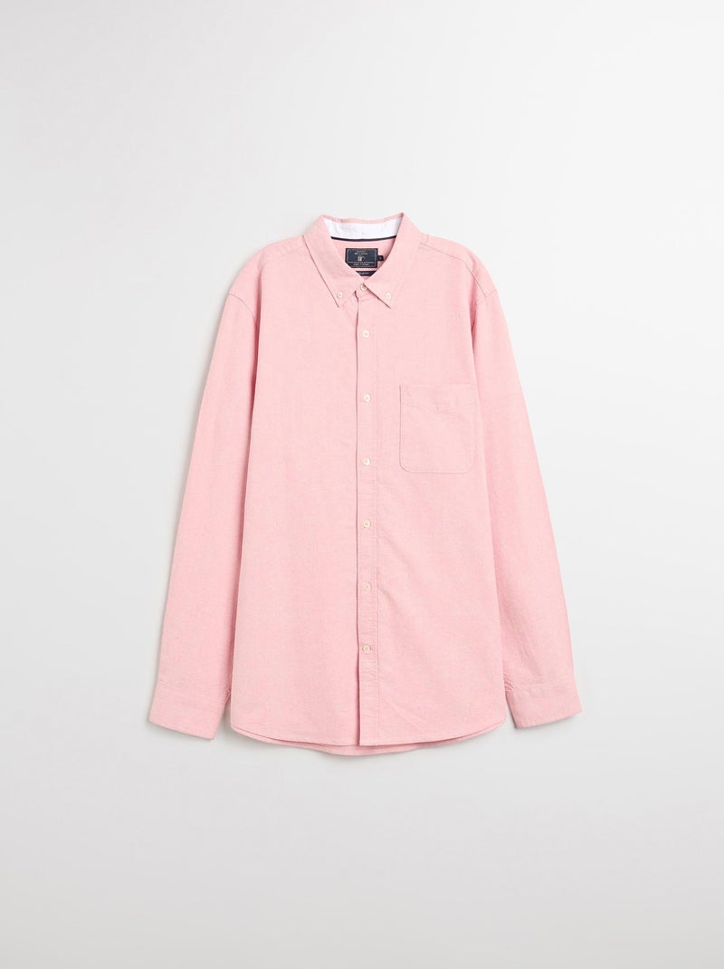 Camisa Oxford de manga larga, MO Fashion Rosa - Kiabi