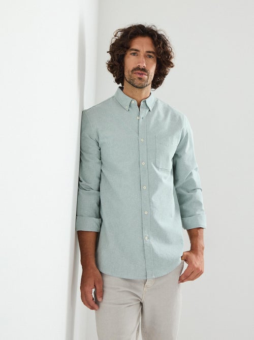 Camisa Oxford de manga larga, MO Fashion - Kiabi