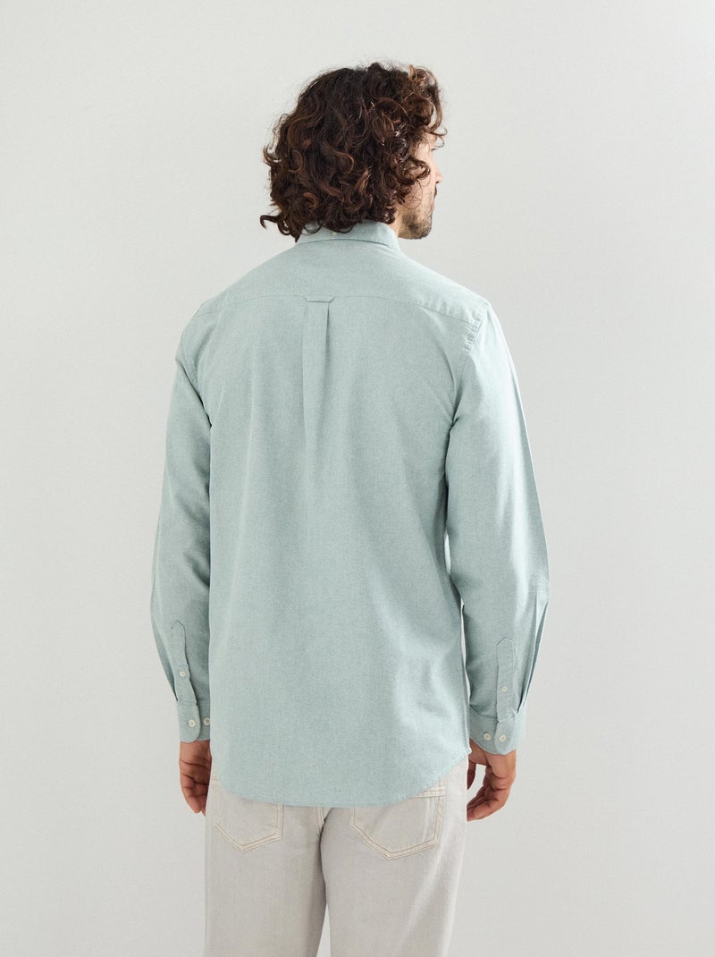 Camisa Oxford de manga larga, MO Fashion Verde - Kiabi