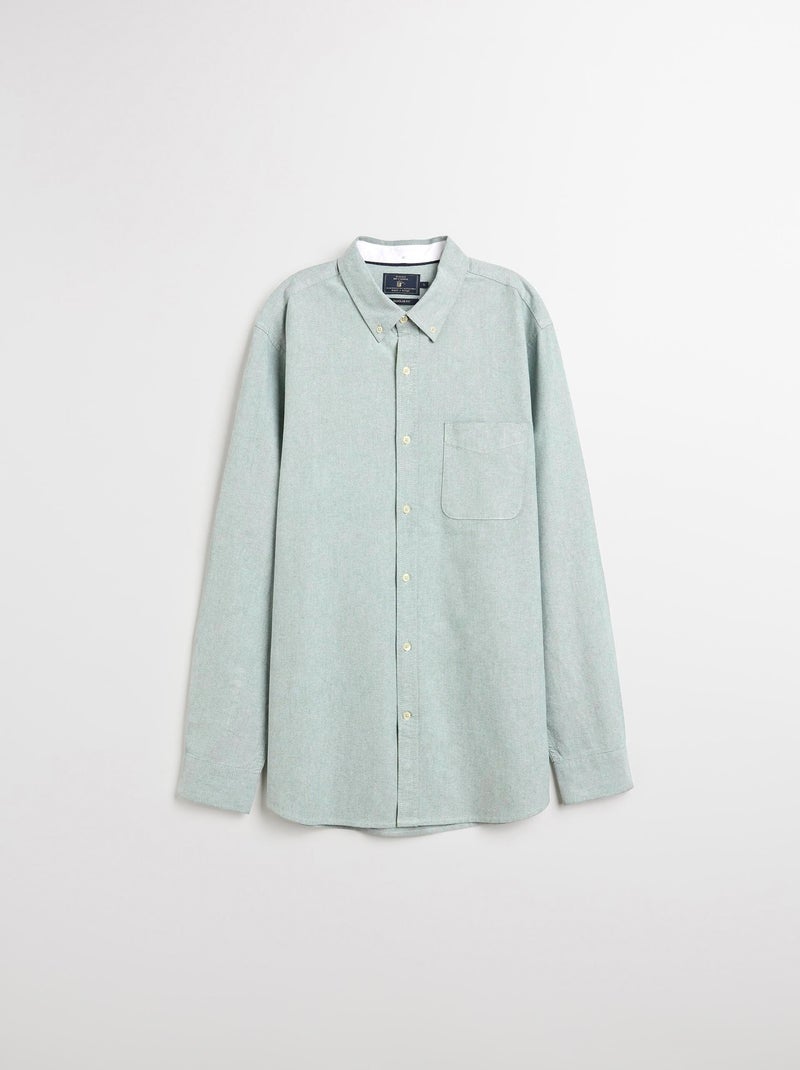 Camisa Oxford de manga larga, MO Fashion Verde - Kiabi