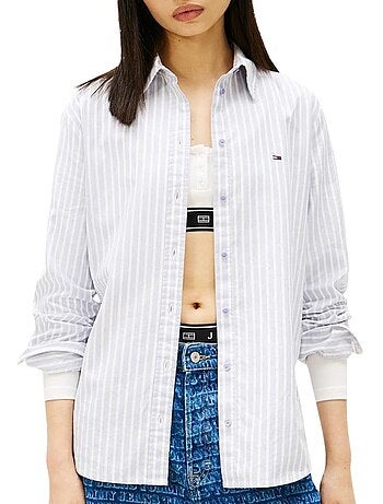 Camisa Oxford de rayas para mujer Tommy Hilfiger