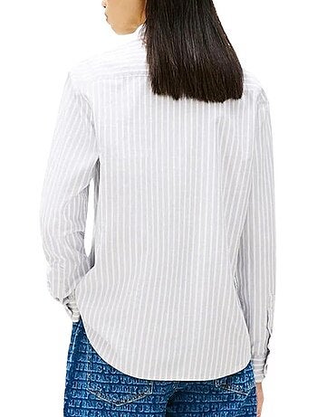 Camisa oxford de rayas para mujer tommy hilfiger