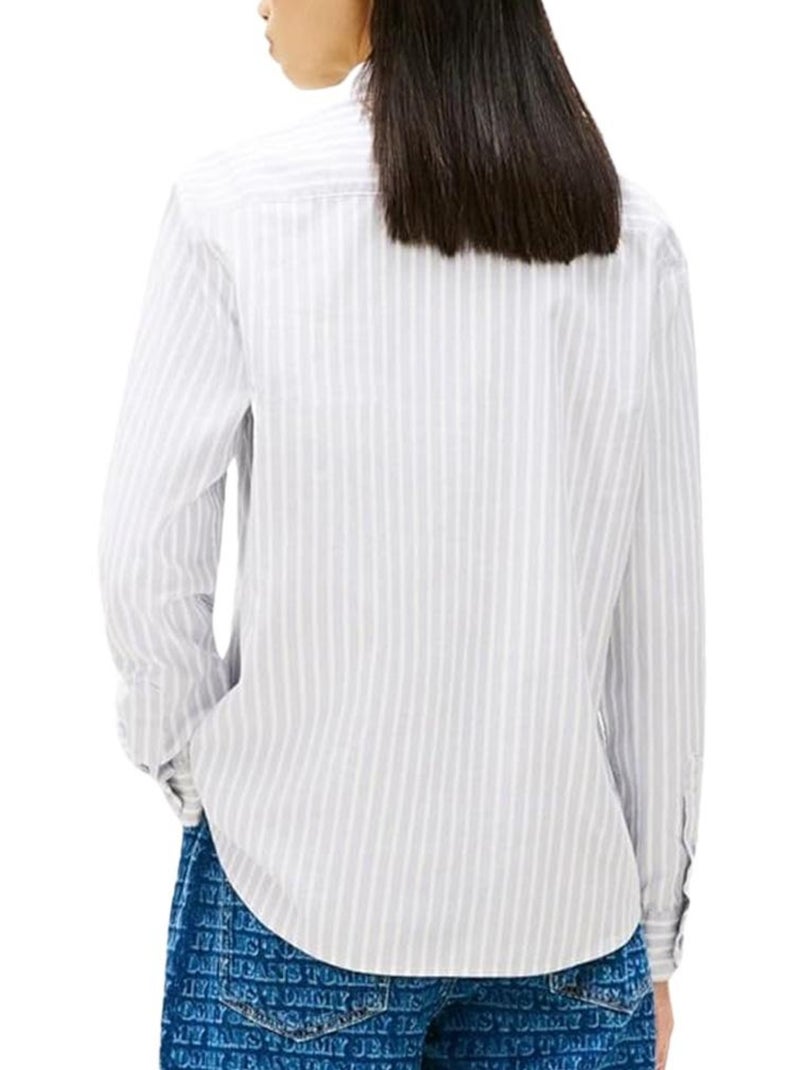 Camisa Oxford de rayas para mujer Tommy Hilfiger Azul - Kiabi