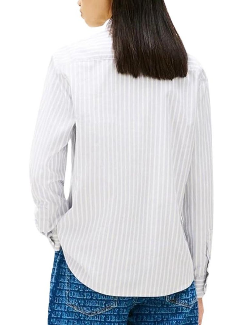 Camisa oxford de rayas para mujer tommy hilfiger Azul - Kiabi