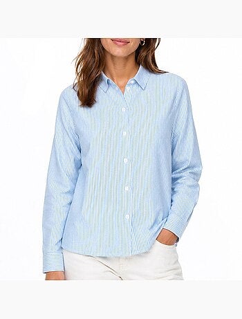 Camisa oxford de rayas para mujer vero moda