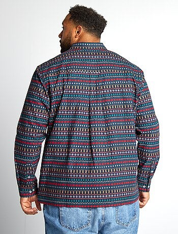 Camisa oxford estampada 'Navidad'