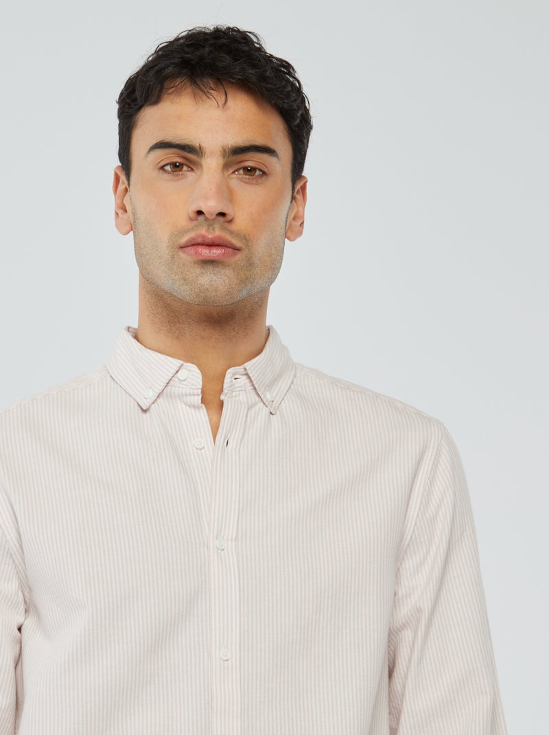 Camisa oxford estampada ROSA - Kiabi