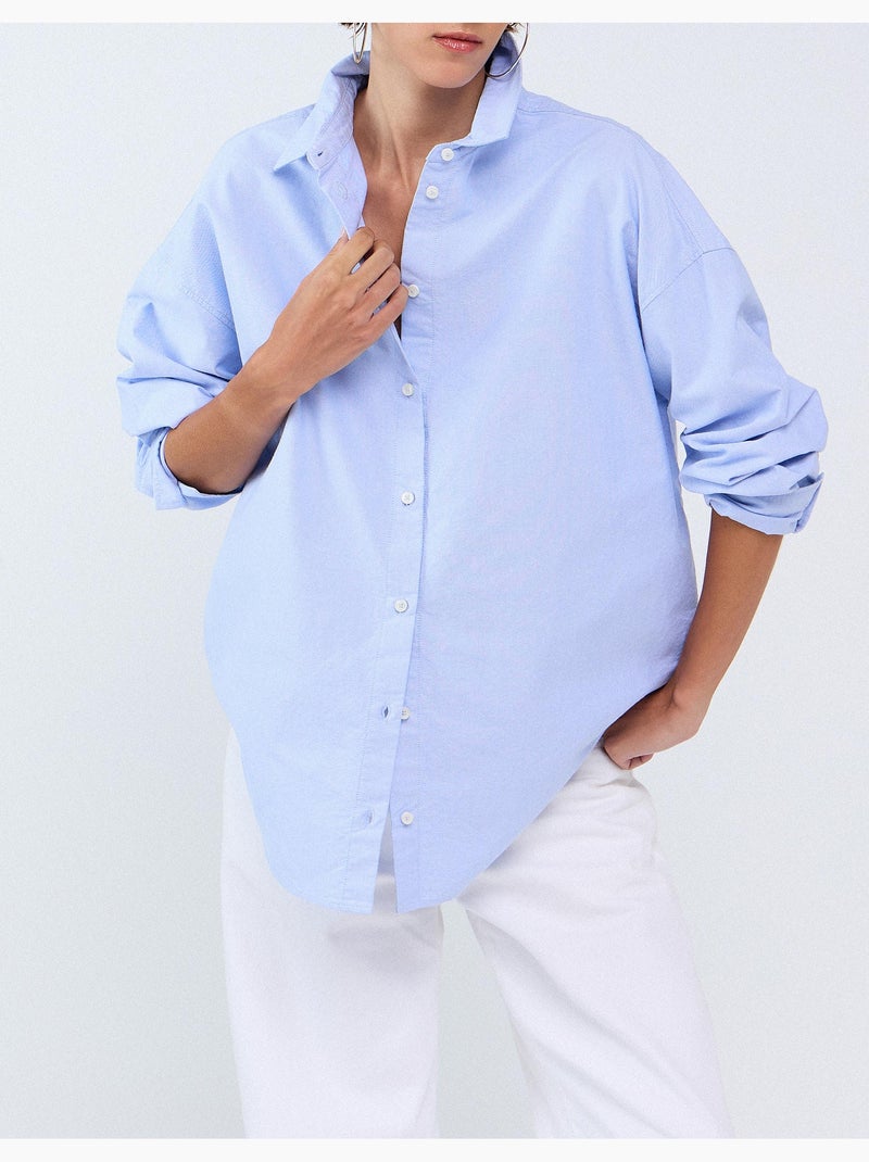 Camisa oxford, mo fashion Azul - Kiabi