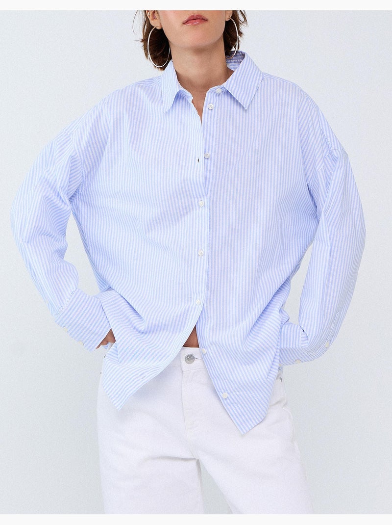 Camisa oxford, mo fashion Azul - Kiabi