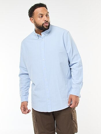 Camisa oxford recta lisa