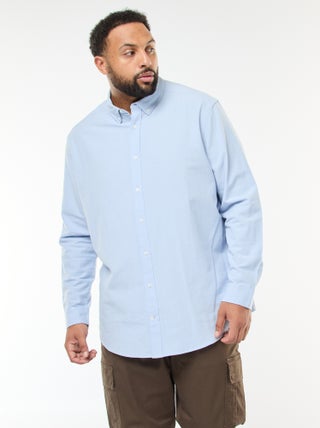 Camisa oxford recta lisa